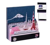 Dottduya 3D Table Calendar, Tear-Off Pad with Mountain Landscape for the Desk - Sculpture Notepad | For Adults Students Valentine's Day Workplace Advent Christmas Holiday Decor