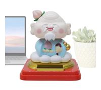 Dottduya Car Dashboard Ornaments, Dashboard Decorations - Small Solar - Chinese Display Crafts, Solar Powered Birthday God God Trembling Ornament, Home Decoration Car Interior Accessories