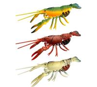 Dottduya Crayfish Bait for Bass, Attractive Bass Bait, Soft 3-Piece Swimming Bait for Outdoor Adventures, Camping and Fishing in and Saltwater for Men