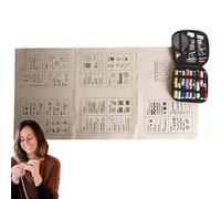 Dottduya Embroidery Books with Stitches, Sewing Needles Guide, Creative Visible Hand-Stitched Illustrated Sewing Accessories for Clothing Repair, Home Decor, Crafts