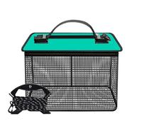Dottduya Floating Fish Basket, Floating Fish Net Basket, Foldable Net Bucket for Live Fish, Portable Fish Basket for Caught Fish, Foldable Fishing Holder Bucket, Quick Drying