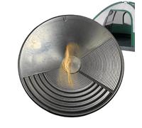 Dottduya Gold Pan, 3 Grooves Heavy Duty Sieve, Gold Pans for Prospecting Equipment - for Adults, Treasure Hunters and Beginners for Outdoor Use on Rivers, Streams Desert Mountains and Travel