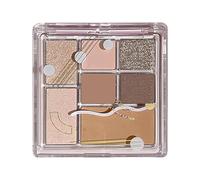 Dottduya Natural Eyeshadow Palettes | Colourful, Matte and Shimmering Pressed Eyeshadow in 7 Colours | Professional Waterproof Glitter Makeup Palette Eyeshadow for Women and Girls, Raw Lattte