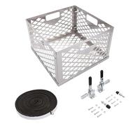 Dottduya Smoker Mod Kit, Mod Kit for Smokers, BBQ Mod Kit, Stainless Steel Mod Kit, Mod Tool with Charcoal Basket, Smoking Accessories, Seal for Grill
