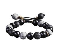 Dottduya Volcano Stone Bracelet, Volcano Rock Bracelet, Volcanic Stone Bracelet, Beads for Men, Women, Exquisite Fashionable Wrist Jewellery Accessories for Friends, Holidays, Families