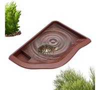 Dottduya Water Bowl for Terrarium, Reptiles, Food and Water Bowl, Landscape Pond Bowl for Bearded Dragons, Turtles, Snakes, Turtles