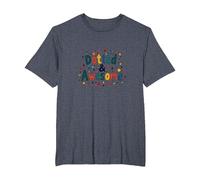 Dotted & Awesome: Playful Polka Dot Typography Art T-Shirt, Men's Big and Tall, Heather Blue, 3X Tall