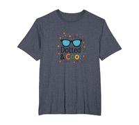 Dotted & Cool Dot Day Boys Funky Sunglasses Celebration T-Shirt, Men's Big and Tall, Heather Blue, 6X Tall