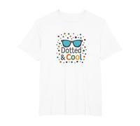 Dotted & Cool Dot Day Boys Funky Sunglasses Celebration T-Shirt, Men's Big and Tall, White, 3X Tall