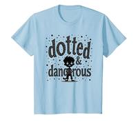 Dotted & Dangerous: Playful Troublemaker Cartoon Boy T-Shirt, Kids, Baby Blue, 6 Years