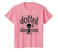 Dotted & Dangerous: Playful Troublemaker Cartoon Boy T-Shirt, Kids, Pink, 6 Years
