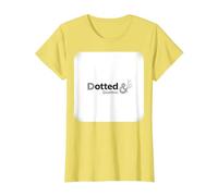 Dotted & Dashing: Stylish Punctuation Art for Word Lovers T-Shirt, Women, Lemon, M