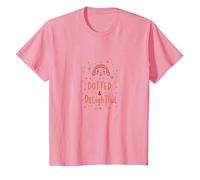 Dotted & Delightful: Charming Polka Dot Smile T-Shirt, Kids, Pink, 4 Years