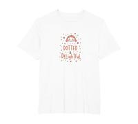 Dotted & Delightful: Charming Polka Dot Smile T-Shirt, Men's Big and Tall, White, 6X Tall