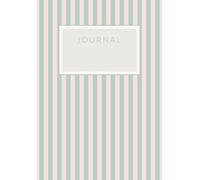 Dotted Journal: Modern Stripes Minimalist Cover, Pastel Pink & Green, Dot Grid, A5 format, 120 Pages
