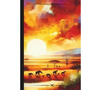 Dotted Journal: Notebook with beautiful imagery of African scenery, animals, and nature | 6x9 inches, 250 pages | Inspires creativity ... gift for Birthdays, Milestones, or New beginnings