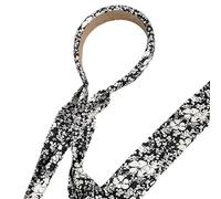 Dotted Line/Flower Print Headband for Travel Photography Spring Girl French Hair Hoop Pastoral Hairband Headband for Women