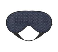 Dotted Lines Geometric Shapes On Blue Shade Backdrop Print Eye Mask for Sleeping Light Blocking,Soft Breathable Eye Mask,Adult Party Eyeshade Favors