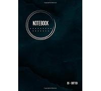 Dotted Notebook B6: Journal Notebook, Marble Teal Black, Cool Circle Design, Dot Grid Matrix, Traveler, Small, Soft Cover, Numbered Pages, No Bleed (B6 Dotted Notebook Journals)