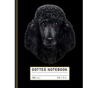Dotted Notebook: Cute Black Poodle Face Illustration, Dog Lover’s Journal for Pet Owners, Kids, and Animal Fans