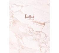 Dotted Notebook: Peachy Pink Marble and Faux Rose Gold Dot Grid Notebook - Journal (8.5 x 11 inches) - 120 Dot Pages