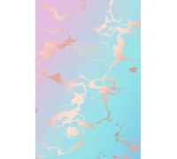 Dotted Notebook: Radiant Blue and Pink Marble and Faux Rose Gold Dot Grid Notebook - Journal (6 x 9 inches) - 120 Dot Pages