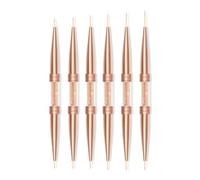 Dotting Drawing Tool Set 6pcs Fine Line Brushes For Nails Art Double Ended Striping Brush Gel Polish Thin Brush
