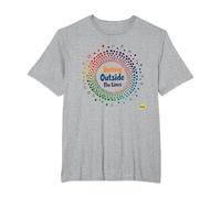 Dotting Outside The Lines: Colorful Creative Expression T-Shirt, Men's Big and Tall, Heather Grey, 4X Tall