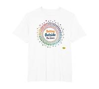 Dotting Outside The Lines: Colorful Creative Expression T-Shirt, Men's Big and Tall, White, 6X Tall