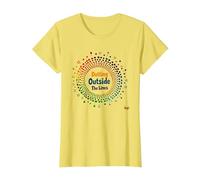 Dotting Outside The Lines: Colorful Creative Expression T-Shirt, Women, Lemon, XL