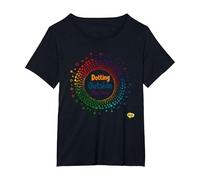 Dotting Outside The Lines: Colorful Creative Expression T-Shirt, Women's Plus, Black, 5X