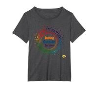 Dotting Outside The Lines: Colorful Creative Expression T-Shirt, Women's Plus, Dark Heather Grey, 6X