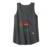 Dotting Outside The Lines: Colorful Creative Expression Tank Top, Women, Dark Heather Grey, XXL