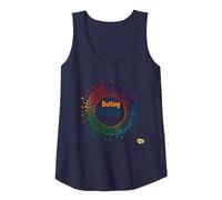 Dotting Outside The Lines: Colorful Creative Expression Tank Top, Women, Navy, XXL