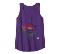 Dotting Outside The Lines: Colorful Creative Expression Tank Top, Women, Purple, S