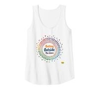 Dotting Outside The Lines: Colorful Creative Expression Tank Top, Women, White, M