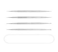 Dotting Tools,4 Pcs Professional Ball End Nail Art Tools, Nail Art Pens,Stainless Steel Dotting Pen Tool Nail Art Kit Rhinestone Picker Tool Pottery Tools Polymer Clay Tools(silver)
