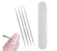 Dotting Tools, 4PCS Professional Ball End Nail Art Tools, Nail Art Brushes Detail Pen, Nail Dotting Tool Design Tools, Stailess Steel Dotting Pen Tool Rhinestone Picker Tool
