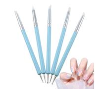 Dotting Tools - 5 Tip Dotting Pens for Creative Designs | Multi-Size Silicone Tip Applicators for Polish, Pottery & Detailing | Professional Manicure Kit for All Ages & Skill Levels With