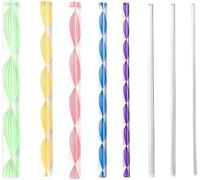 Dotting Tools for Painting, 8Pcs Acrylic Dowel Rods Colorful Cylinder Rods Clear Round Sticks Assorted, Size Rods Mandala Dotting Tools for Painting Pottery,Dot Painting