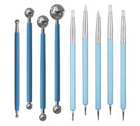 Dotting Tools, Silicone Clay Sculpting Tool, Ceramic Clay Ball Stylus Dot Painting Tools, Pottery Embossing Tool for Rock, Nail, Blending, Drawing, Modeling