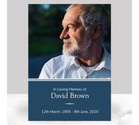 dotty about paper - A3 Funeral Memorial Sign - Blue Photograph Memories