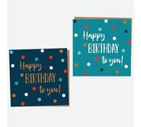 Dotty about Paper Birthday Cards For Him - Navy Spots - Pack of 2 (50 0012)
