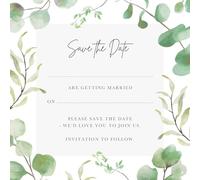 Dotty about Paper Eucalyptus Foliage - Save the Date - Pack of 10 (12 0017)