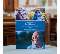 Dotty about Paper - Funeral Order of Service - Blue Photograph Memories