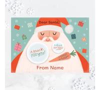 dotty about paper - Personalised Christmas Eve Santa Placemat - Delivering Presents - Santa Beard