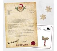 Dotty about Paper Personalised Official Letter from Santa Claus/Father Christmas, Perfect for Young Children, Boys, Girls, Grandchildren, Magical. Comes with Envelope - Vintage