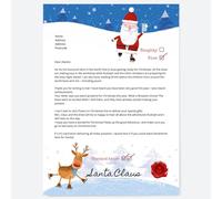 Dotty about Paper Santa & Rudolph Fun - Ice Skating- Personalised Official Letter from Santa Claus. Perfect for Young Children, Boys, Girls, Grandchildren, Magical. Comes with Envelope