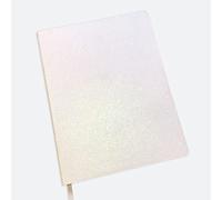 Dotty about Paper - Time to Shine - White Glitter Journal. Wedding Planner, Day to Day, Weekly Plans, Lined Paper, School Book (02 0001)