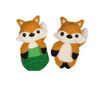 Dotty Design Knitty Critters - Bedtime Buddies - Felix Fox| Beginner-Friendly Crochet Craft Kit with Recycled Yarn